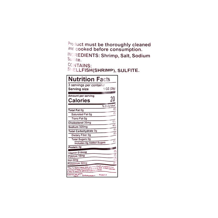 Dried Shrimp, 3oz 3