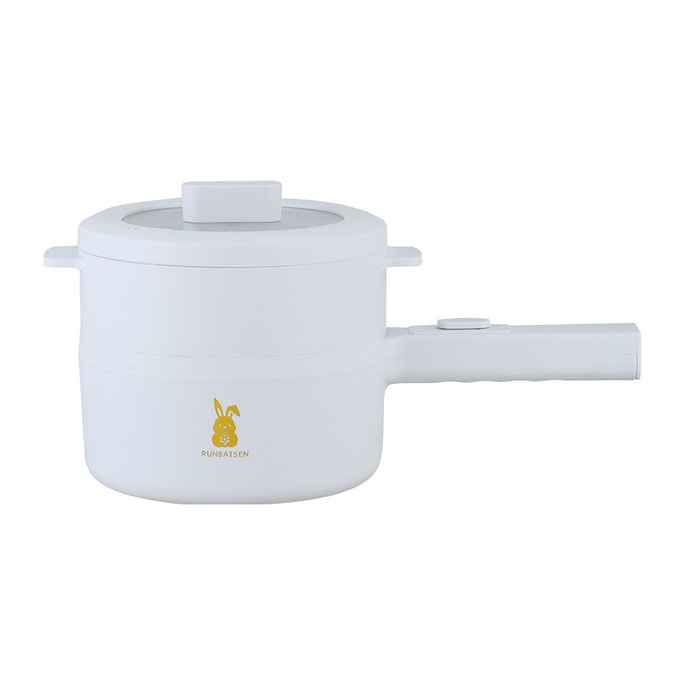 110V home electric fondue pot steaming small electric cooker electric hot pot white double layer