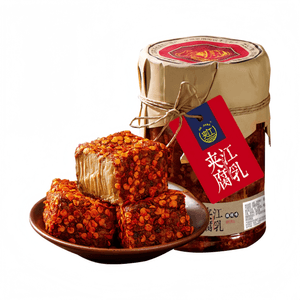 【中国直邮】 夹江 麻辣豆腐乳四川特产正宗霉豆腐调味料(无油泡 特辣)500g*1罐