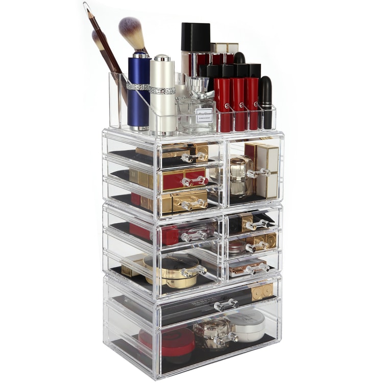 4-Drawer Clear Cosmetic Organizer