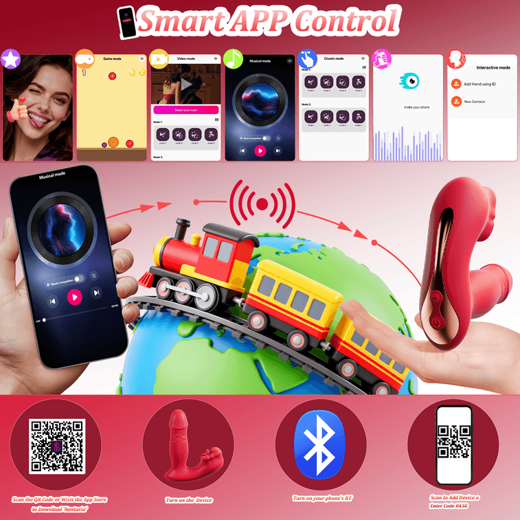 JuzPlay 女性用插入吮吸按摩棒-超绝舌舔-G点大嘴巴玩具-阴蒂刺激器 - 配备9频震动+9频舌舔+9频伸缩+加温+APP控制  适合女性及情侣使用的成人情趣玩具 7