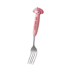 Stainless Steel Children's Cute Meal Spoon And Fork Set—High-End, Exquisite, And Stylish For Home Use; Includes Silicone Fork—1 Set