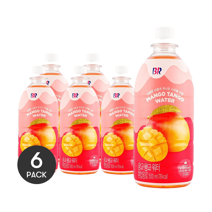 BR マンゴータンゴウォーター 16.9 fl oz *6【6パック】【韓国CUストアで人気】