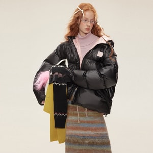 New Style Casual Hooded Versatile Short Down Jacket Black L