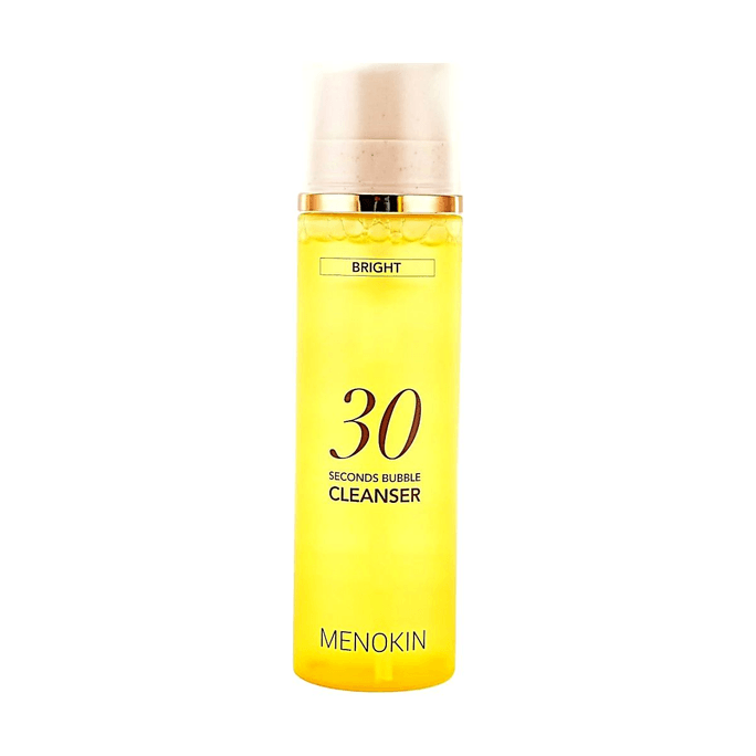 韩国MENOKIN 30秒泡泡洁面 维C精华泡沫洗面奶 150ml #焕亮型 温和弱酸性 深层卸防晒底妆 净化暗沉 敏感肌适用【朴宝英同款】