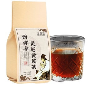 롱미도 미국산 인삼, 영지, 황기차(10가지 정통 허브차) - 첨가물 무첨가, 표면 분쇄, 영양소 신속 추출, 150g