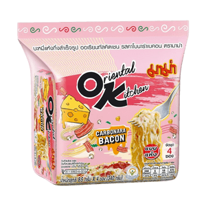 泰國MAMA媽媽 OK拌麵炒麵 卡邦尼奶油培根口味 泡麵泡麵 85g*4包【711便利商店同款】