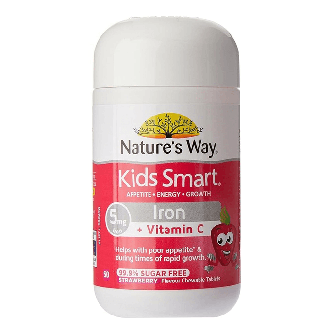 [홍콩 다이렉트 메일] NATURE'S WAY 어린이 다리미 + 비타민C 츄어블정 50캡슐