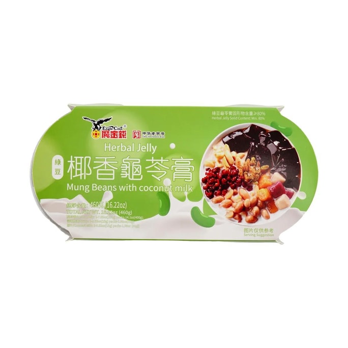 鷹金錢 椰香龜苓膏 即食燒仙草 綠豆口味 460g