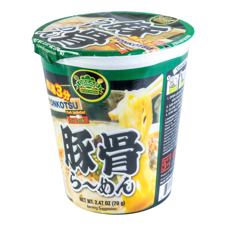 新加坡DREAM KITCHEN 日式豚骨风味杯面 70g 4