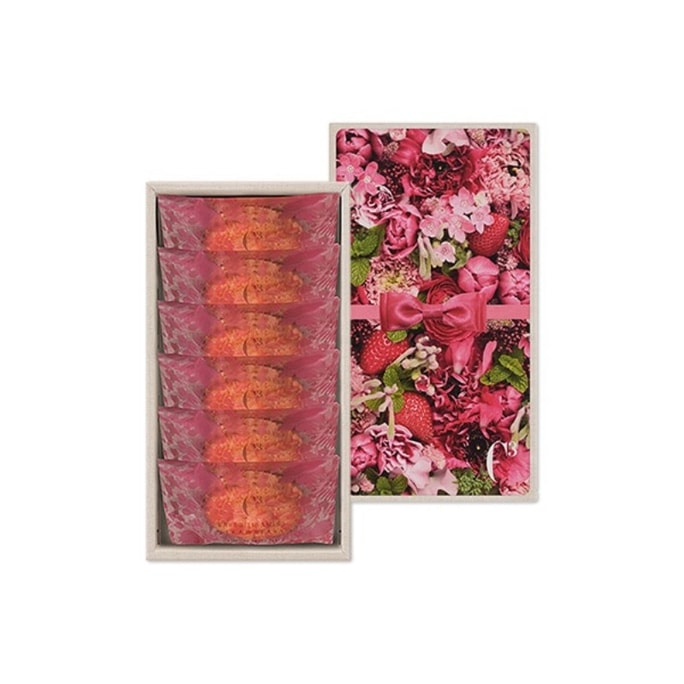 Strawberry-flavored baked tiramisu mini cakes, 6 pieces