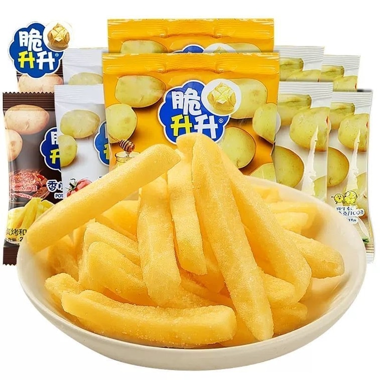 Crispy Potato Chips 20g*5 bags, crispy snacks with honey butter flavour 8