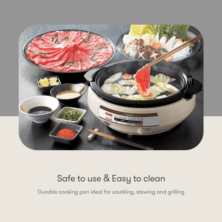 Gourmet Expert Electric Skillet & Hot Pot Light Grey EP-PBC10, 120 Volts 8