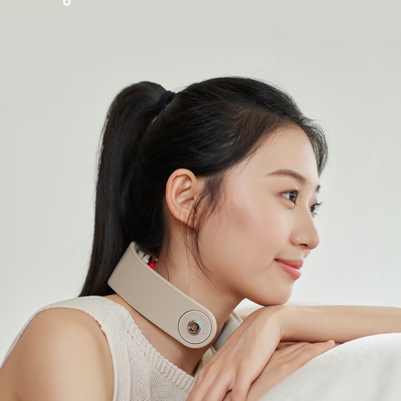 【中国直邮】 OLAYKS 颈椎按摩器肩颈按摩仪热敷脖子脉冲颈部按摩仪护颈仪 一个装