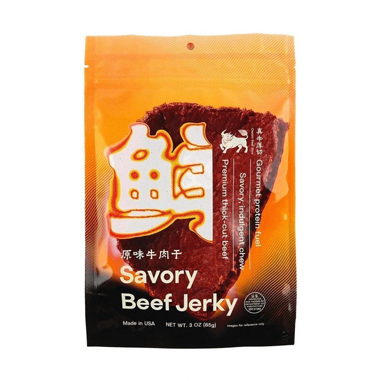 米宝 真牛厚切牛肉干 原味+辣味 85g*2包【2种口味组合装】 【USDA认证】【100%原切牛肉 浓郁肉香】【低卡高蛋白健康零食】 3