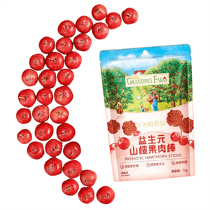 【中国直邮】 爷爷的农场 益生元山楂棒棒糖 宝宝零食 儿童水果条 不加白砂糖 不惧龋齿 72g/袋