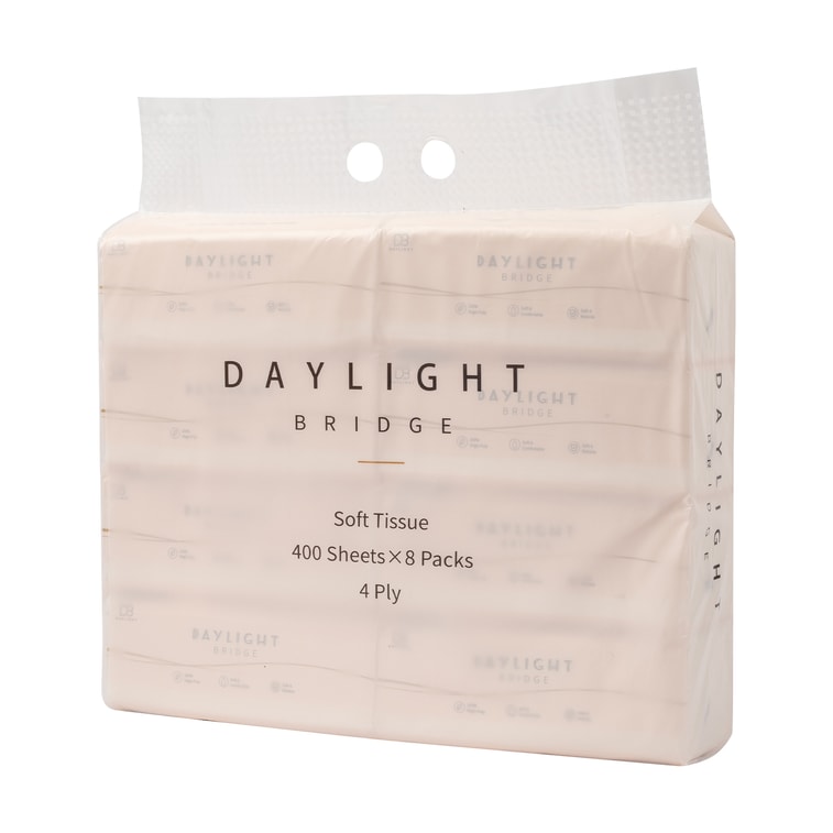 Daylight Bridge 四层超柔便携式纸巾 | 8包×100抽(共800抽)- 标签错误 7