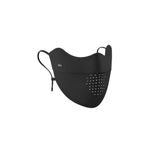 Women’s UV Protection Face Mask AL203 Black, UPF50+ Sun Shield, Adjustable Fit, Cooling Lightweight Ice Silk, Breathable & Seamless, Outdoor Cycling Face Cover, 1 Pc