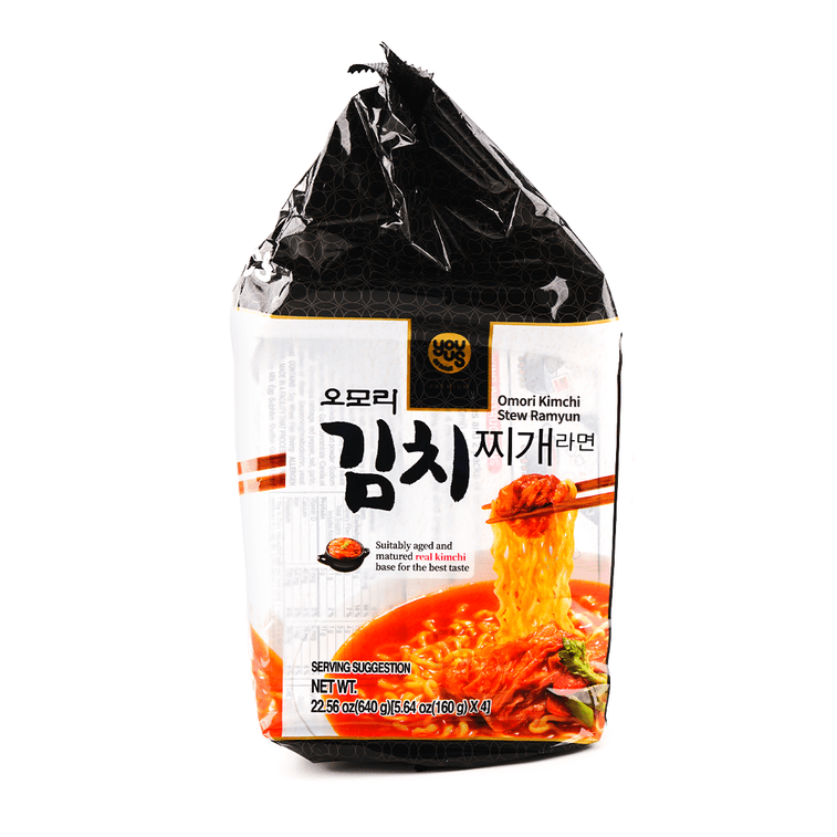 Omori Kimchi Stew Ramen - Instant Noodles, 4 Packs* 5.64oz 8