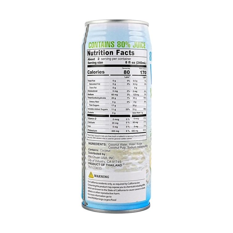 Coconut Water With Pulp,16.9 fl oz【Contains 80% Juice】 4