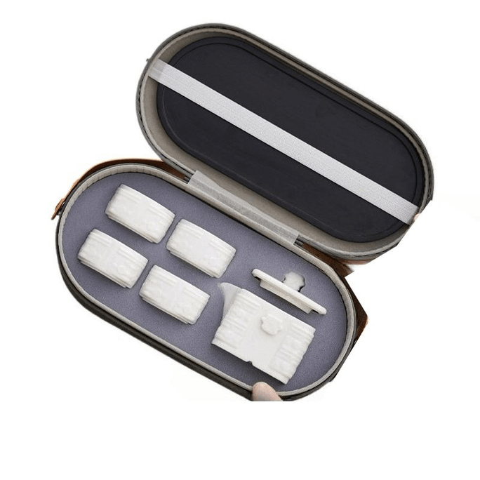 Palace Museum Sifang Daji Tea Set, Chinese Kung Fu Tea Cup And Teapot Set, One Pot With Four Cups, Approximately 31* 16cm