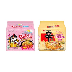 NONGSHIM农心 Toomba辣芝士奶油拉面 548g+ SAMYANG三养 BULDAK 奶油芝士粉色火鸡面 650g 【韩国爆火拉面组合】