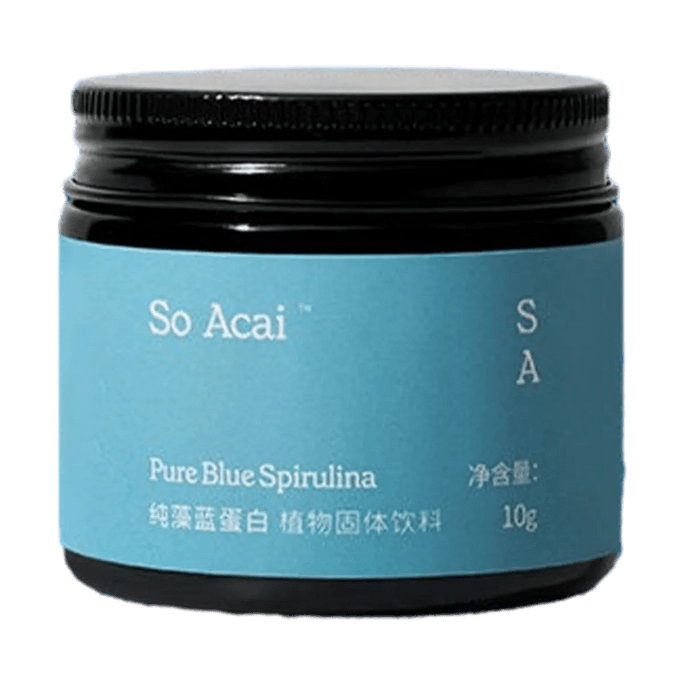 ピュアフィコシアニン、ブルースピルリナパウダー、0.35オンス【USDAオーガニック】【スムージー、ベーキング、ドリンク用天然着色料】