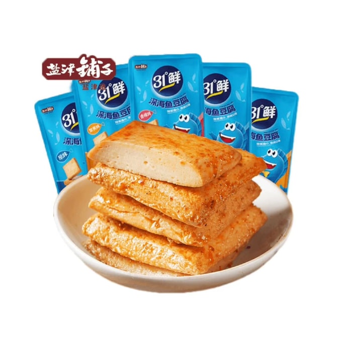 Deep sea fish tofu 31 degrees fresh small package spicy tofu dried snack food 10 packs*10 grams mixed