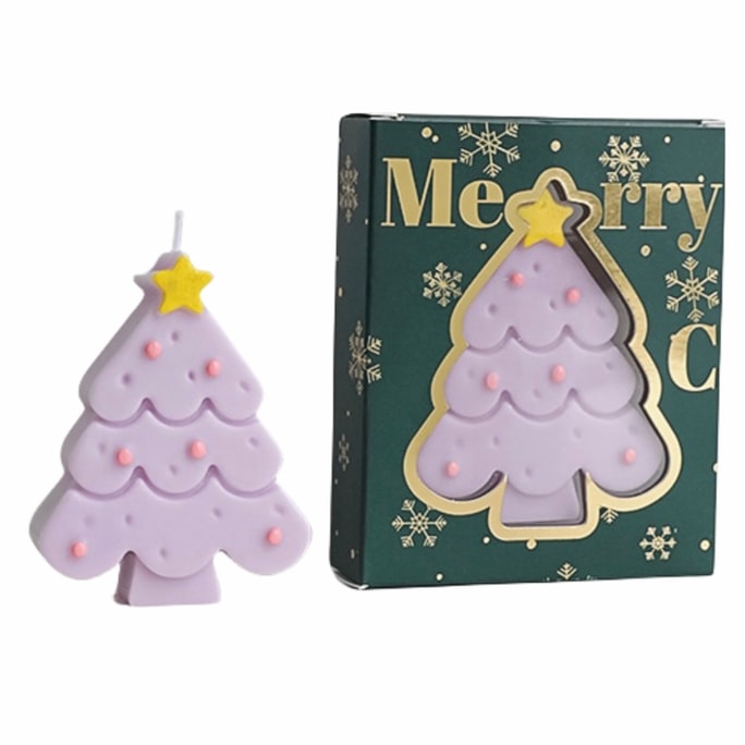 Purple Christmas Tree Gift Candle 1 Pcs