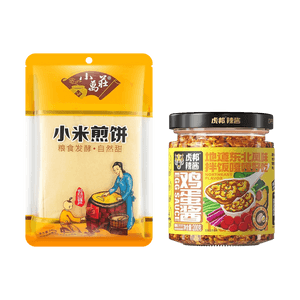 小萬莊 小米煎餅 五穀雜糧軟煎餅 240g【東北特產】【零蔗糖即食代餐】