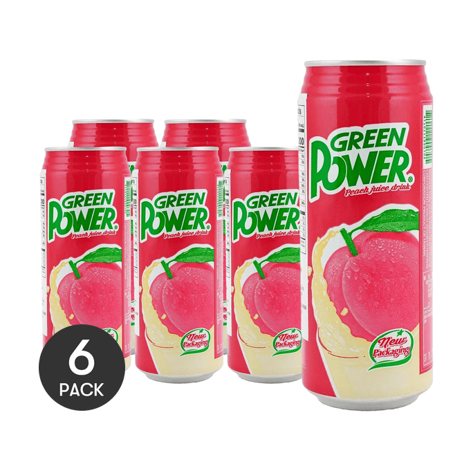 台灣綠力 桃汁 490ml *6【6份超值裝】