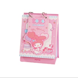 FOXTAIL 悦木 三丽鸥日历 2026新款台历 学生备忘录 卡通桌面摆件 办公室小台历 - 美乐蒂 1本