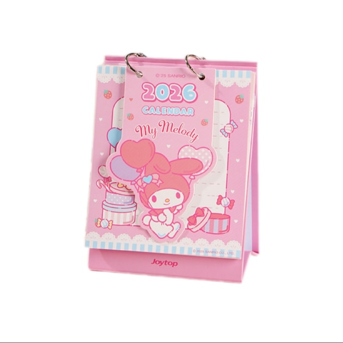 FOXTAIL 悦木 三丽鸥日历 2026新款台历 学生备忘录 卡通桌面摆件 办公室小台历 - 美乐蒂 1本