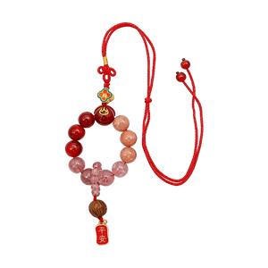 Five Elements Crystal Car Pendant Fire Style Lingyin Blessing Incense Beads Car Interior Decor