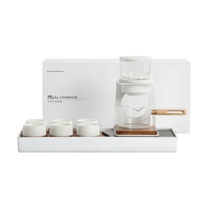 半自動ティーセット ティーブリューイングセット、ティートレイ付きガラス