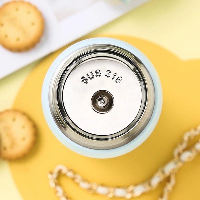 Portable Water Bottle with Tweed Carrier Bag and Bead Strap  470ml 10