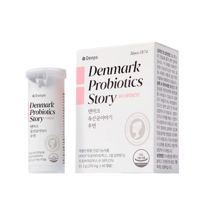 Denmark's Story Women Vaginal Probiotics 0.36 oz (10.2g), 170mg X 60 Capsules (2-Month Supply)