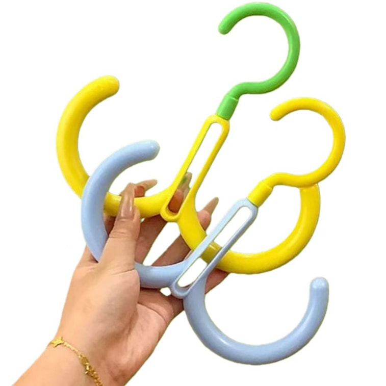  海蓝星 多巴胺双头旋转挂钩 蓝色 白色 可串联可旋转 不滑落不留痕 两件 6