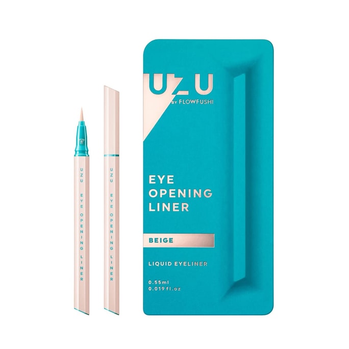 【日本で一番人気!COSME大賞】【日本直送品】日本の熊野職人 UZU BY FLOWFUSHI アイライナーにじみにくい長時間ウォータープルーフカラー 肌色 0.55ml