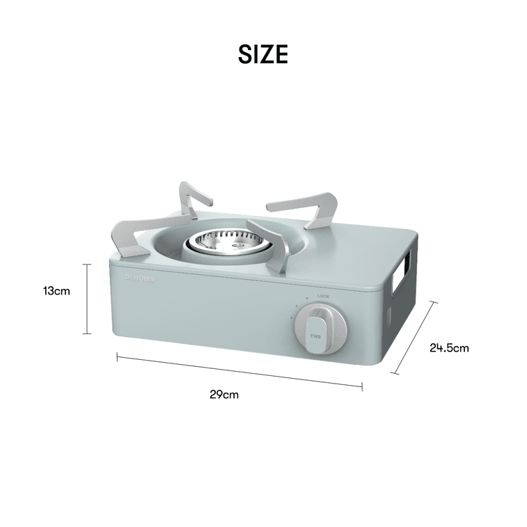 韩国DR.HOWS 迷你卡式炉瓦斯炉 家用便携式野营烧烤火锅炉具 灰雾青【适用于正常8oz瓦斯罐尺寸】 11