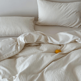 Timber Weave Bedding Set Queen Size Ivory