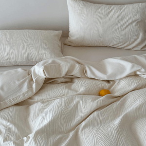 Timber Weave Bedding Set King Size Ivory