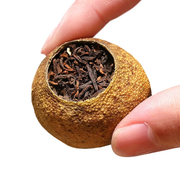 中国直邮】 福东海陈皮普洱茶新会小青桔陈皮宫廷生晒普洱茶熟茶茶叶茶