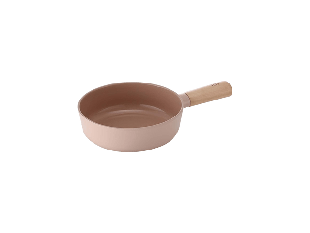 Neoflam Fika Pink Baby Wok 7” Mini Peach