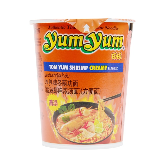 中国直送：ヤンヤン トムヤムクンヌードル（スパイシーで酸辣なエビヌードルスープ）カップ 70g