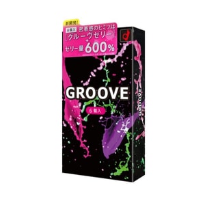 [중국 직배송] 오카모토(일본) 그루브 더블 젤리 미끄럼 방지 고윤활 콘돔, 안정적인 착용감, 맨살 같은 느낌을 주는 초슬림 디자인, 6개입 성인용품