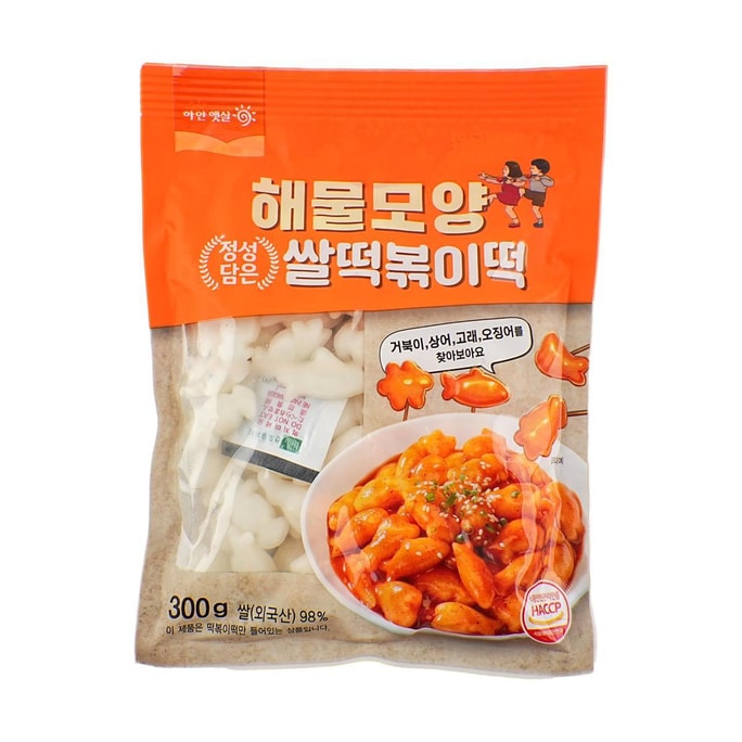 韓國GOODPOKKI 海底世界小魚造型炒年糕 300g【韓式辣炒年糕火鍋年糕湯用】