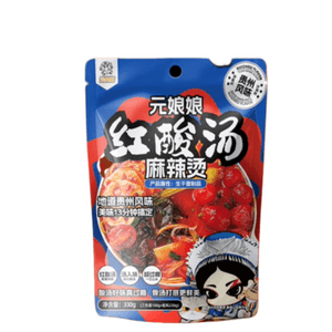 【中国直邮】 元娘娘 贵州红酸汤麻辣烫速食解馋330g*1袋