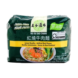 五谷道场 方便面 红烧牛肉味 袋装 100g*5包