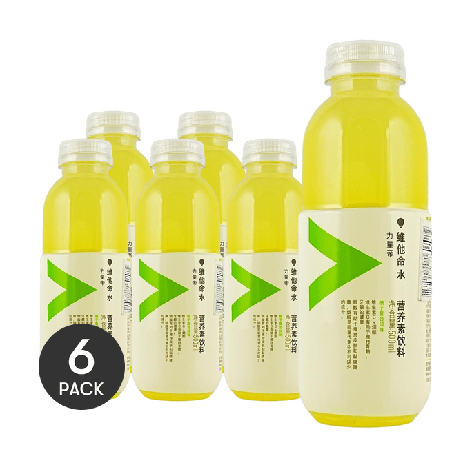 Vitamin Water, Yuzu Flavor,16.9 fl oz *6【6 Packs】